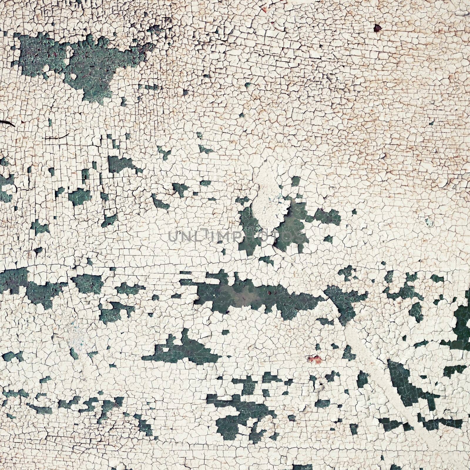 Peeling paint texture with cracks and rust. Vintage background.