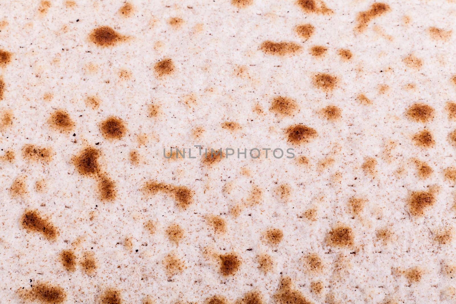 Round Matzah Shmura Saved Jewish Pesach Tradition Macro Close-up