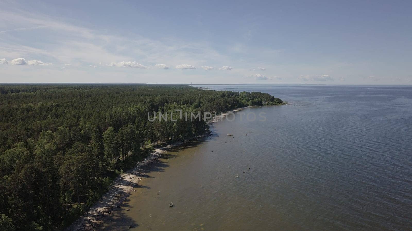 Roja Latvia Baltic Sea Seaside Aerial drone top view