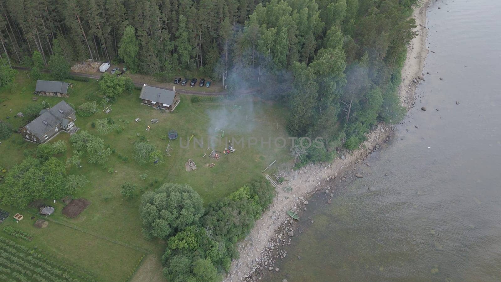 Roja Latvia Baltic Sea Seaside Aerial drone top view