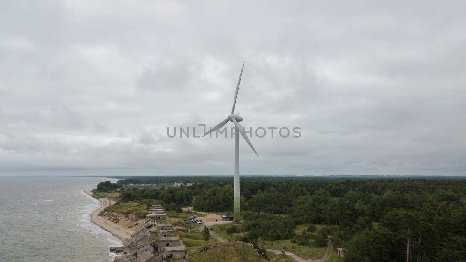 Liepaja Latvia Baltic Sea Seaside Aerial drone top view
