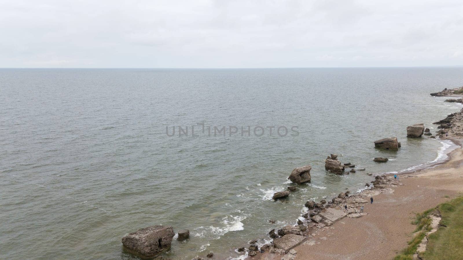Liepaja Latvia Baltic Sea Seaside Aerial drone top view