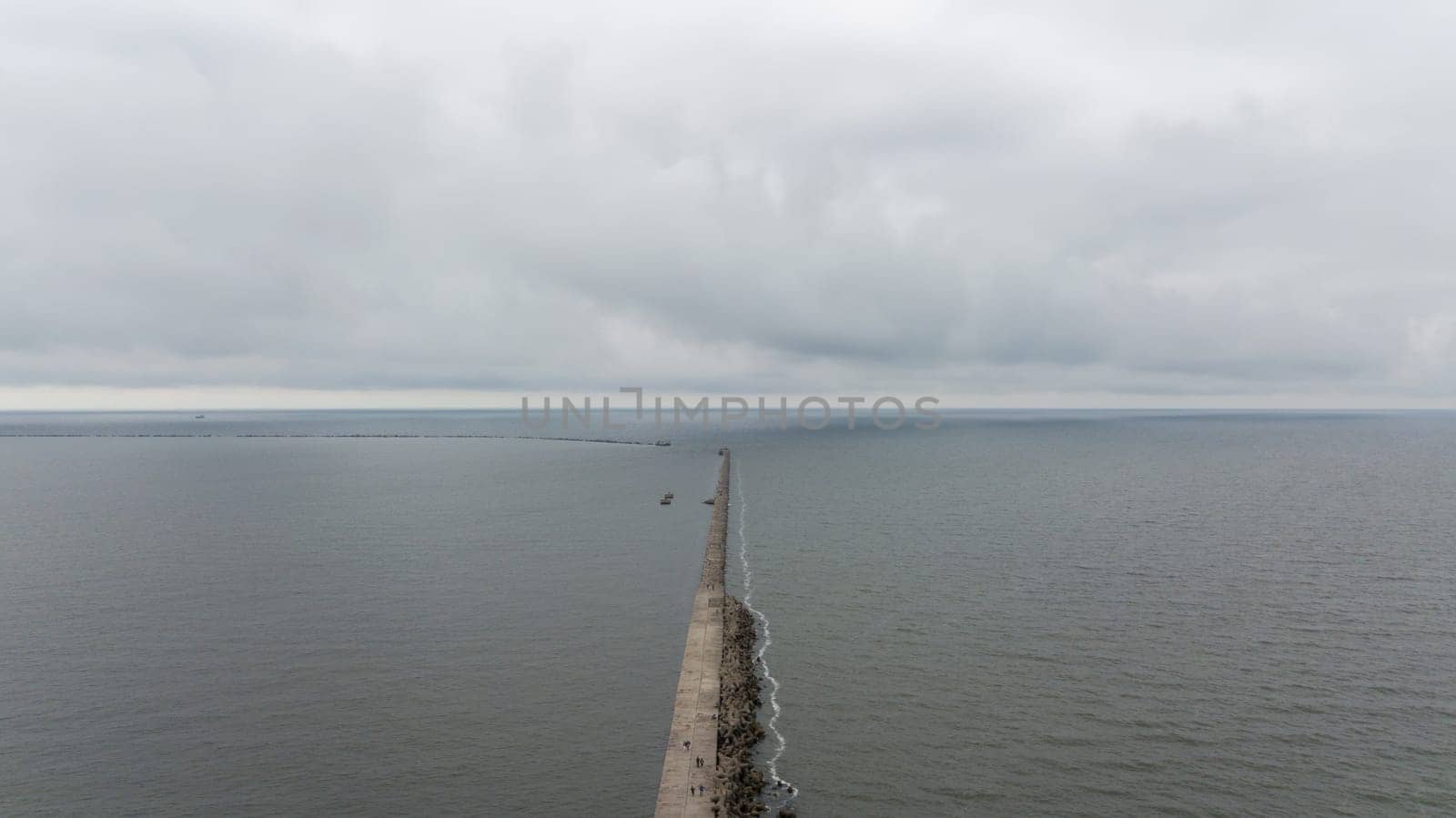 Liepaja Latvia Baltic Sea Seaside Aerial drone top view