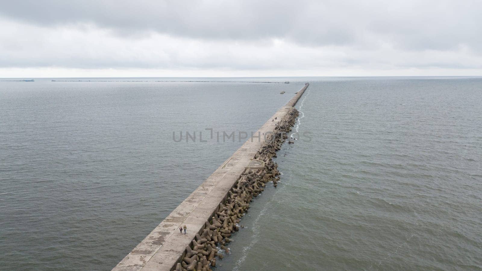 Liepaja Latvia Baltic Sea Seaside Aerial drone top view