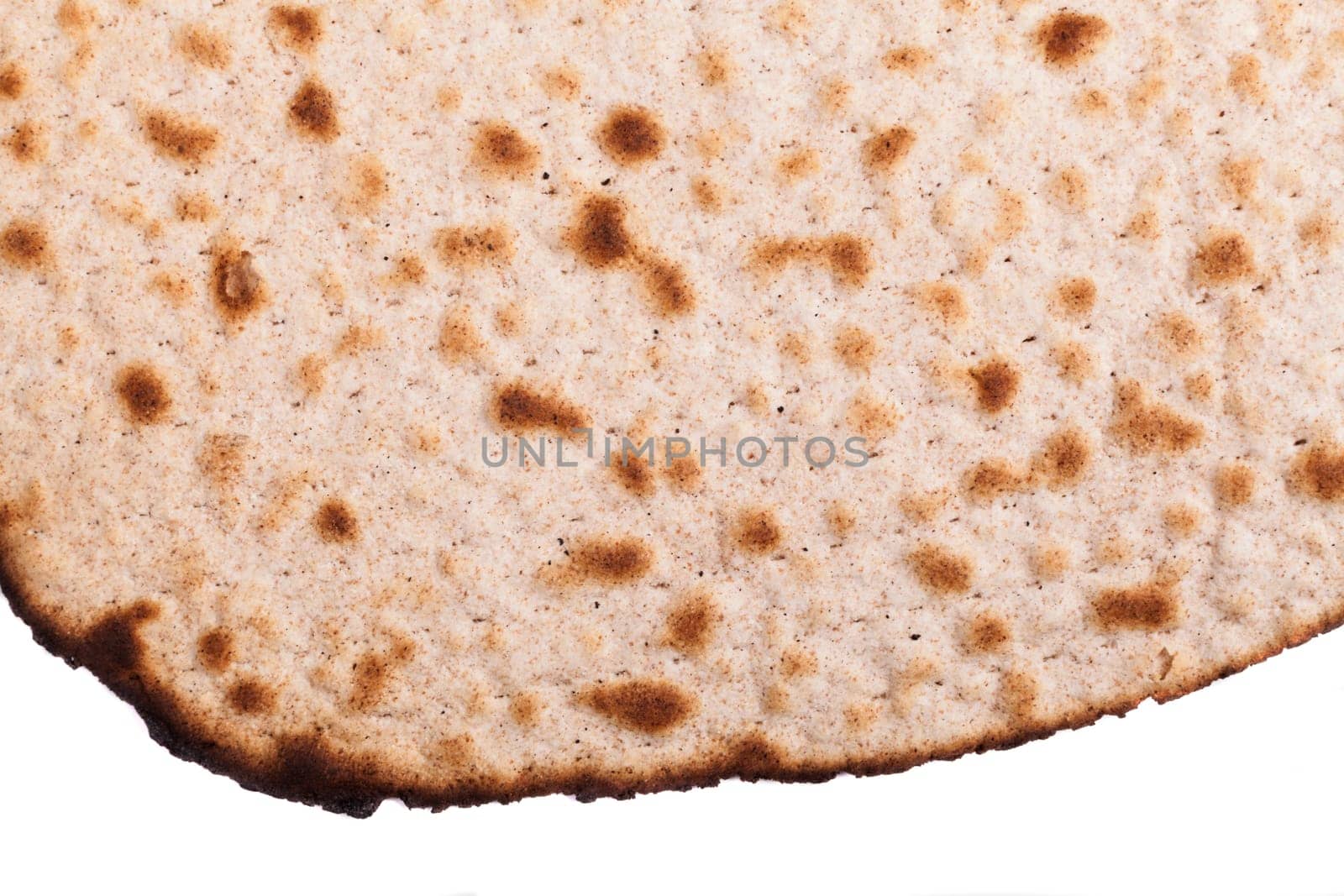 Round Matzah Shmura Saved Jewish Pesach Tradition Close-up