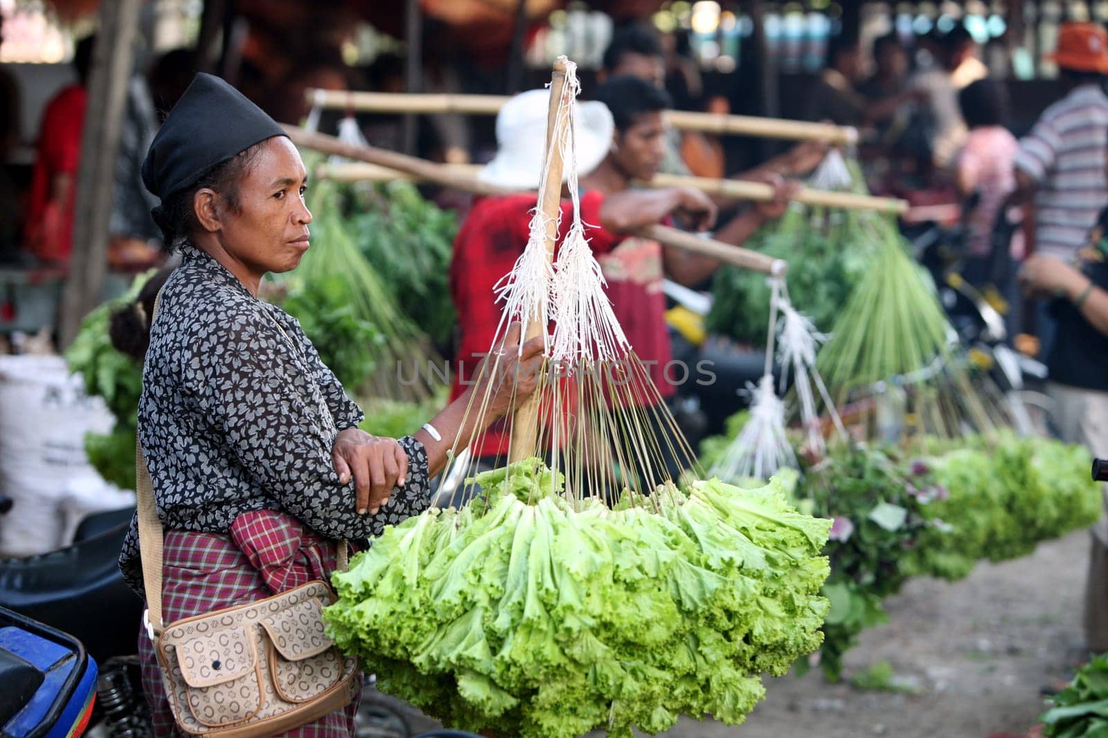 The Fruechte and Gemuesemarkt in Dili,the capital of East Timor on the two separate island of Timor in Asia.