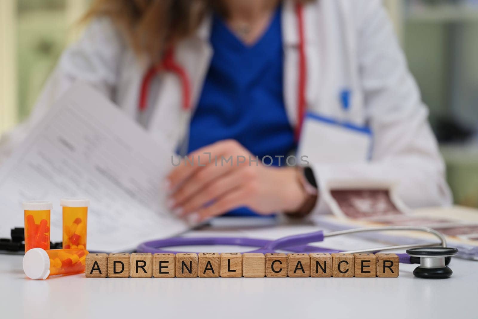 A healthcare professional discusses adrenal cancer, focusing on diagnosis and available treatment options
