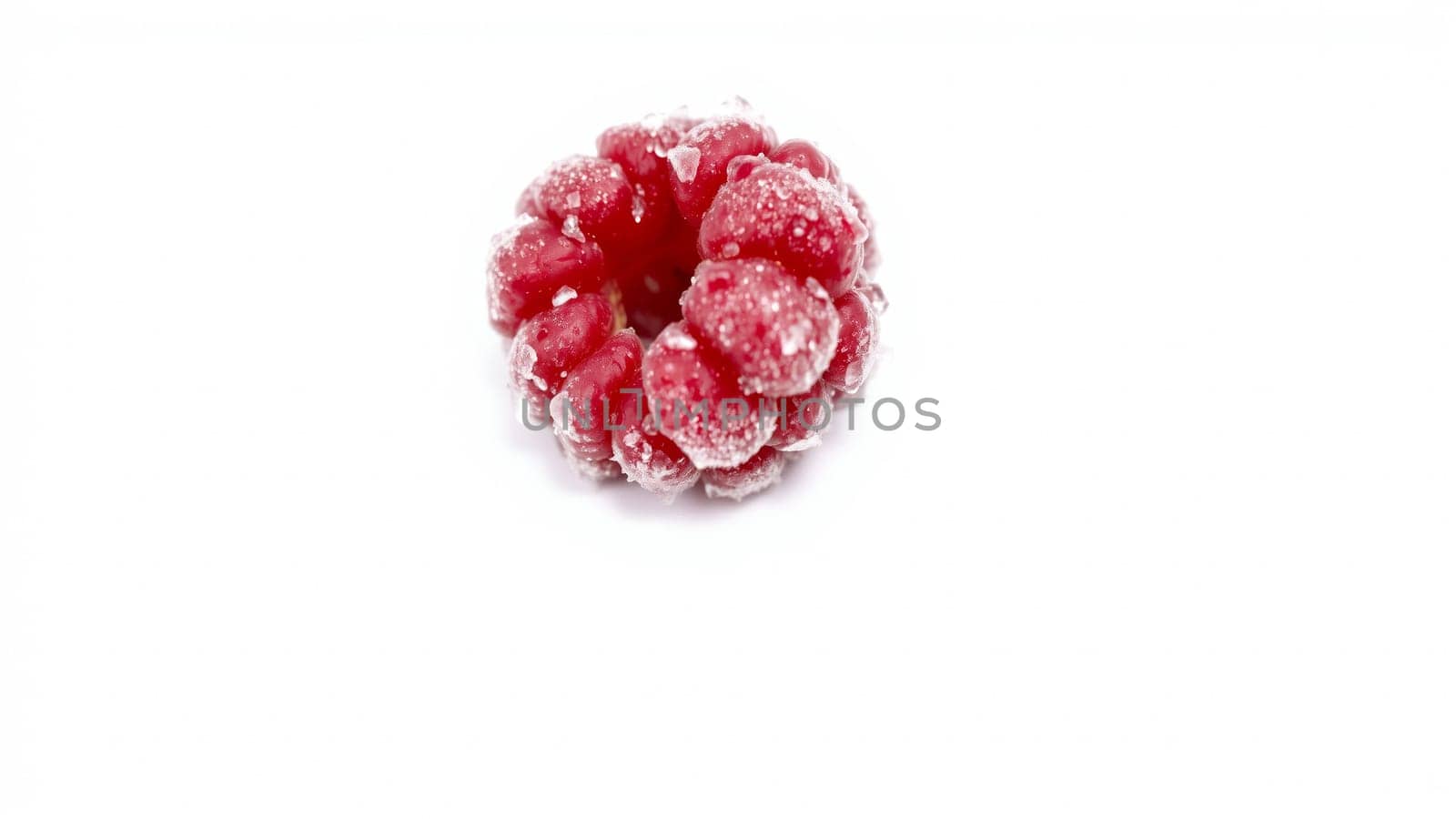 Frozen raspberries. Storing berries in winter. High quality photo
