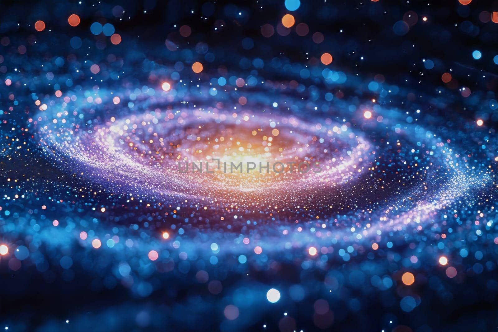 Swirling patterns of light and color create a stunning representation of a galaxy filled with stars and cosmic energy in space.