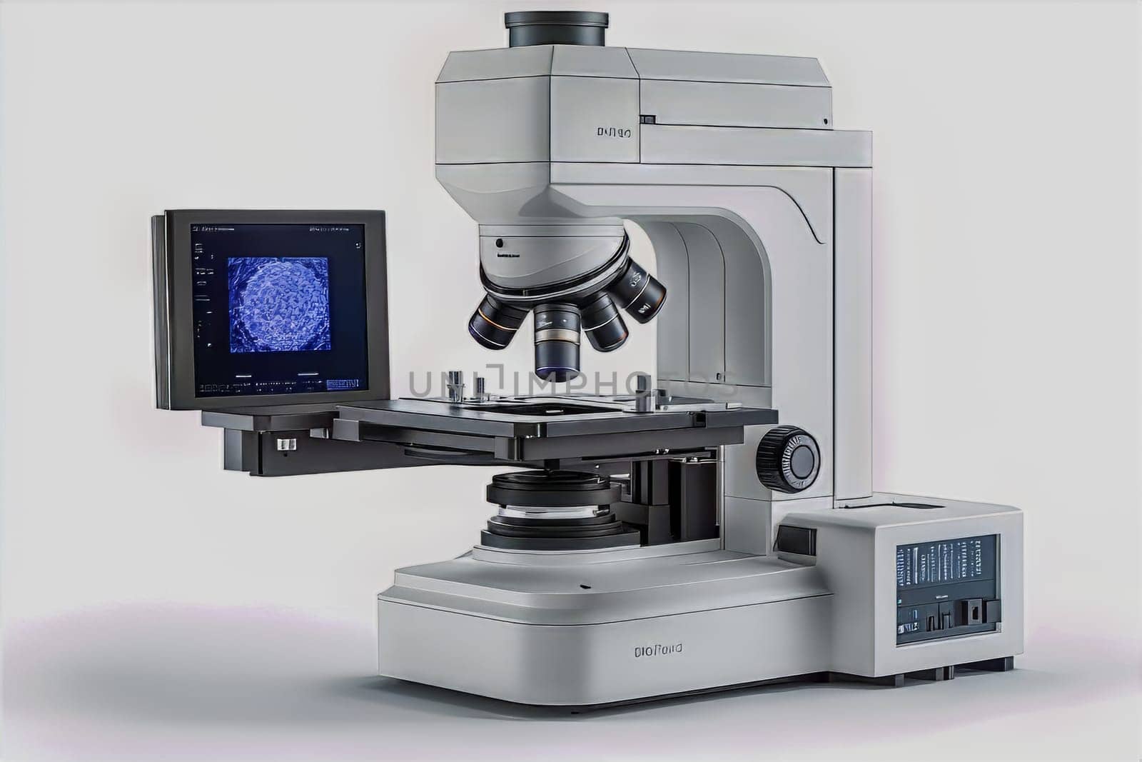 Cutting-edge microscope in a lab demonstrates its features and technology, showcasing the latest advancements in research tools.