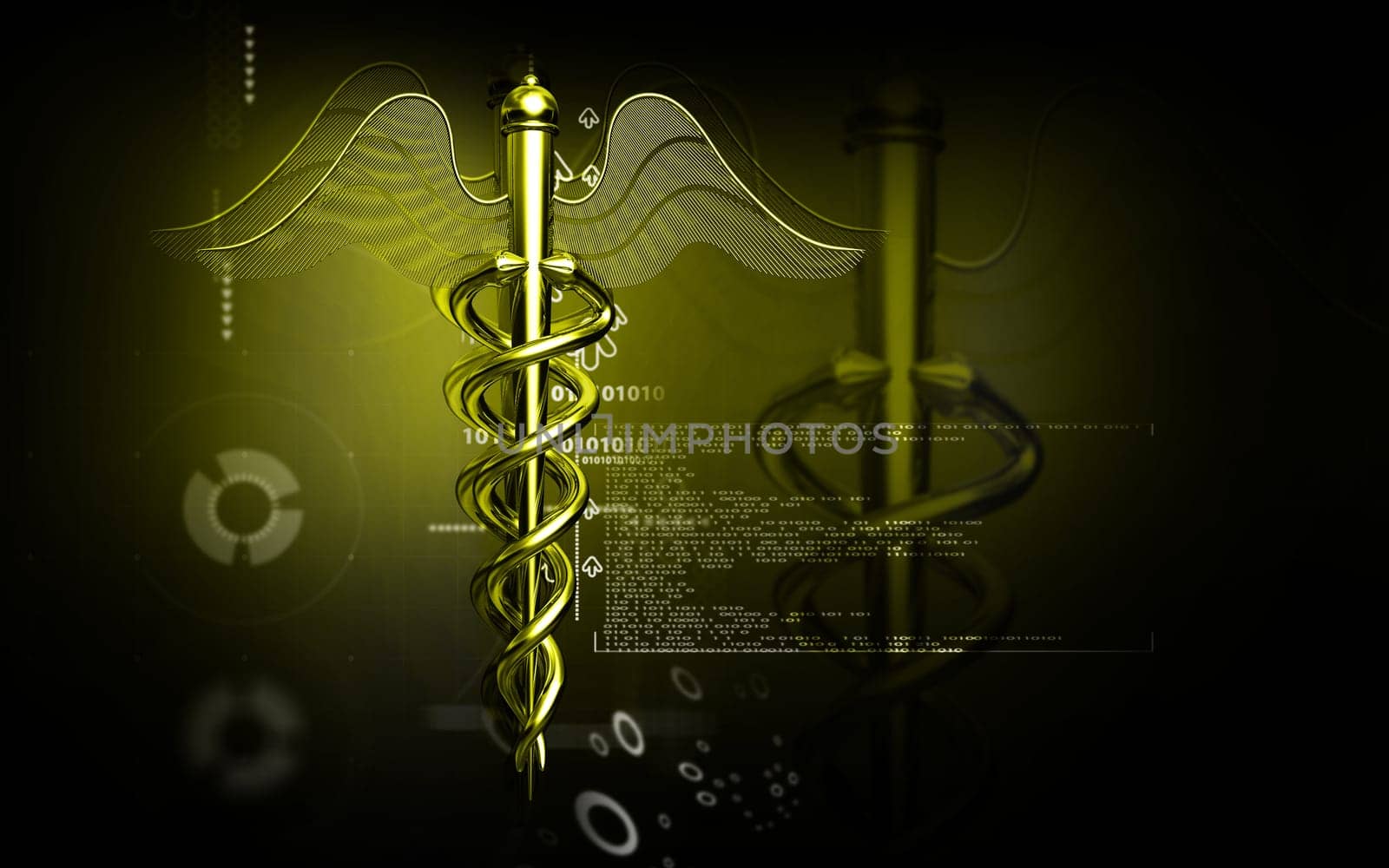 Digital illustration of Medical symbol in colour background