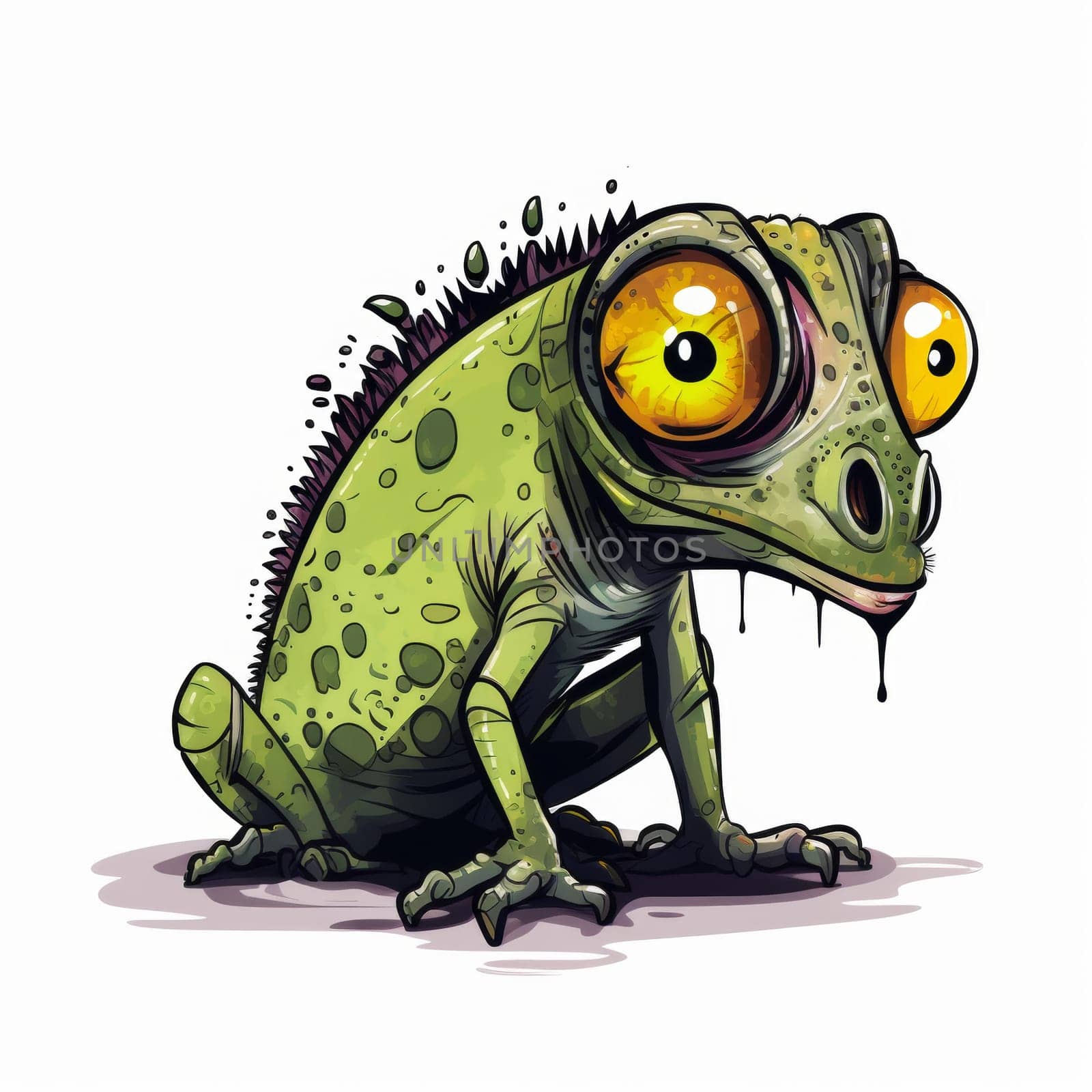 Vivid image of a chameleon. High quality photo