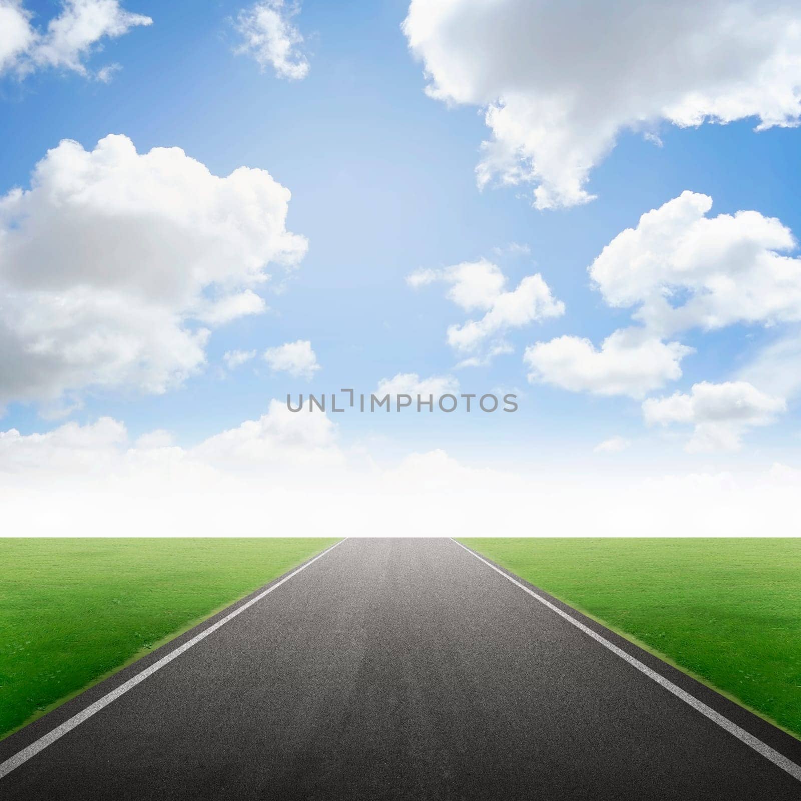 Empty road conceptual. You can put your object here