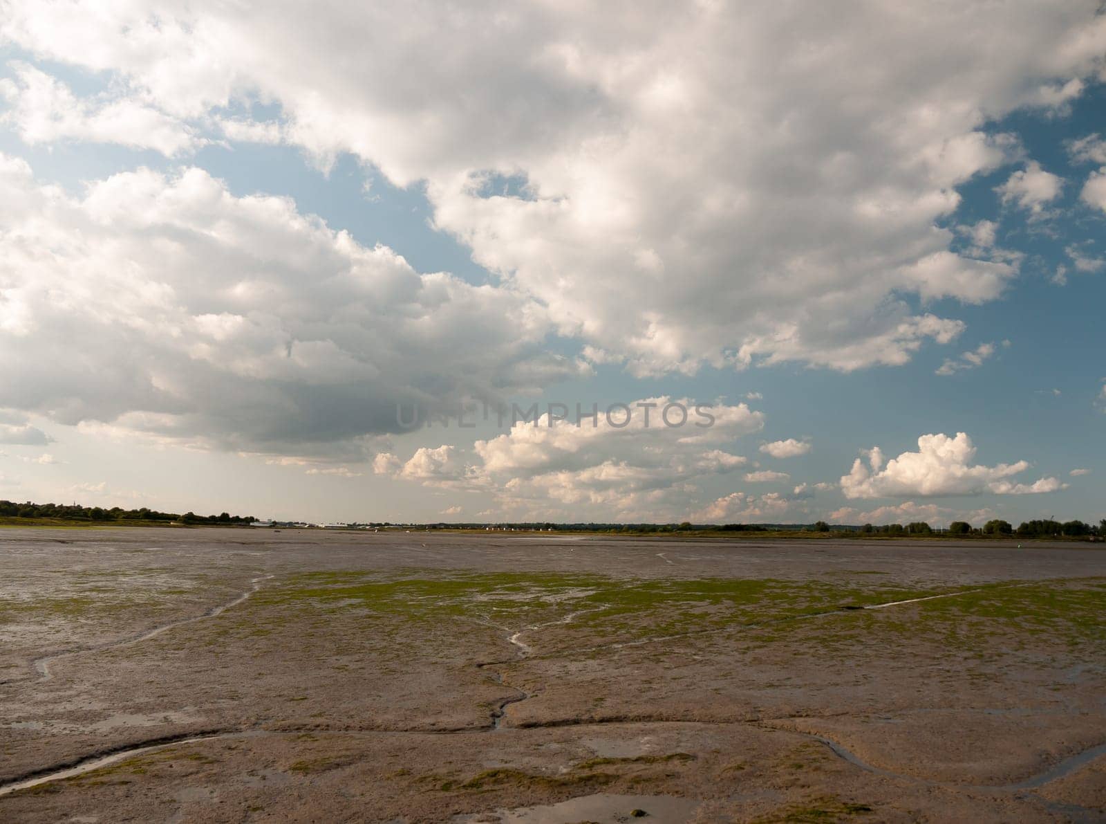 mud flat texture of earth landscape Maldon black water river tide out Essex  England  UK