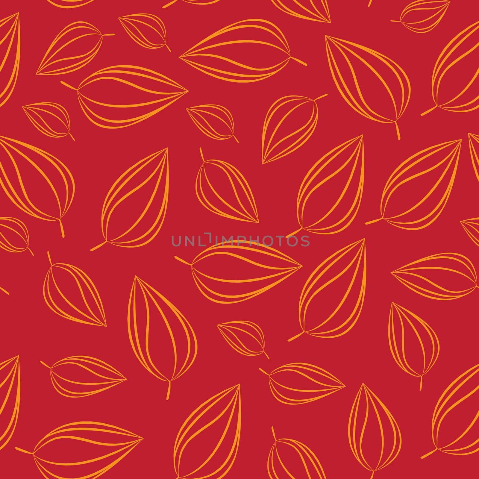 seamless with autumn leaves on colorful background. vector illustration