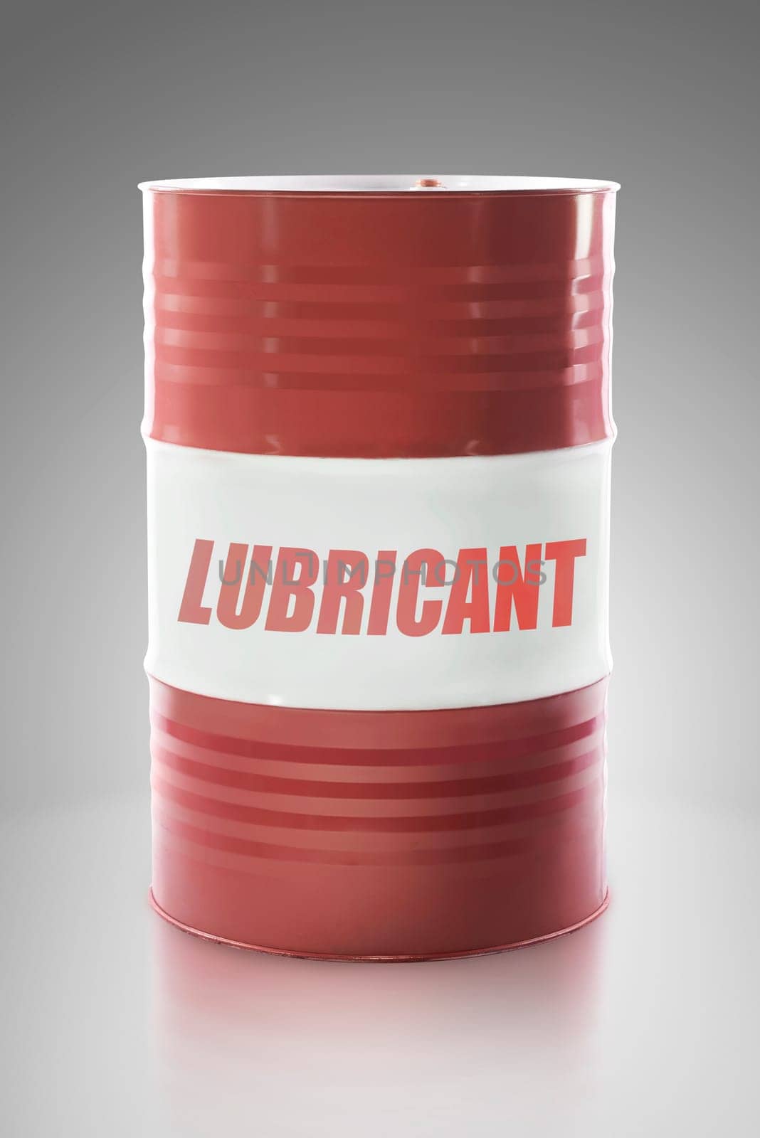Empty and clean oil barrel isolated over white background