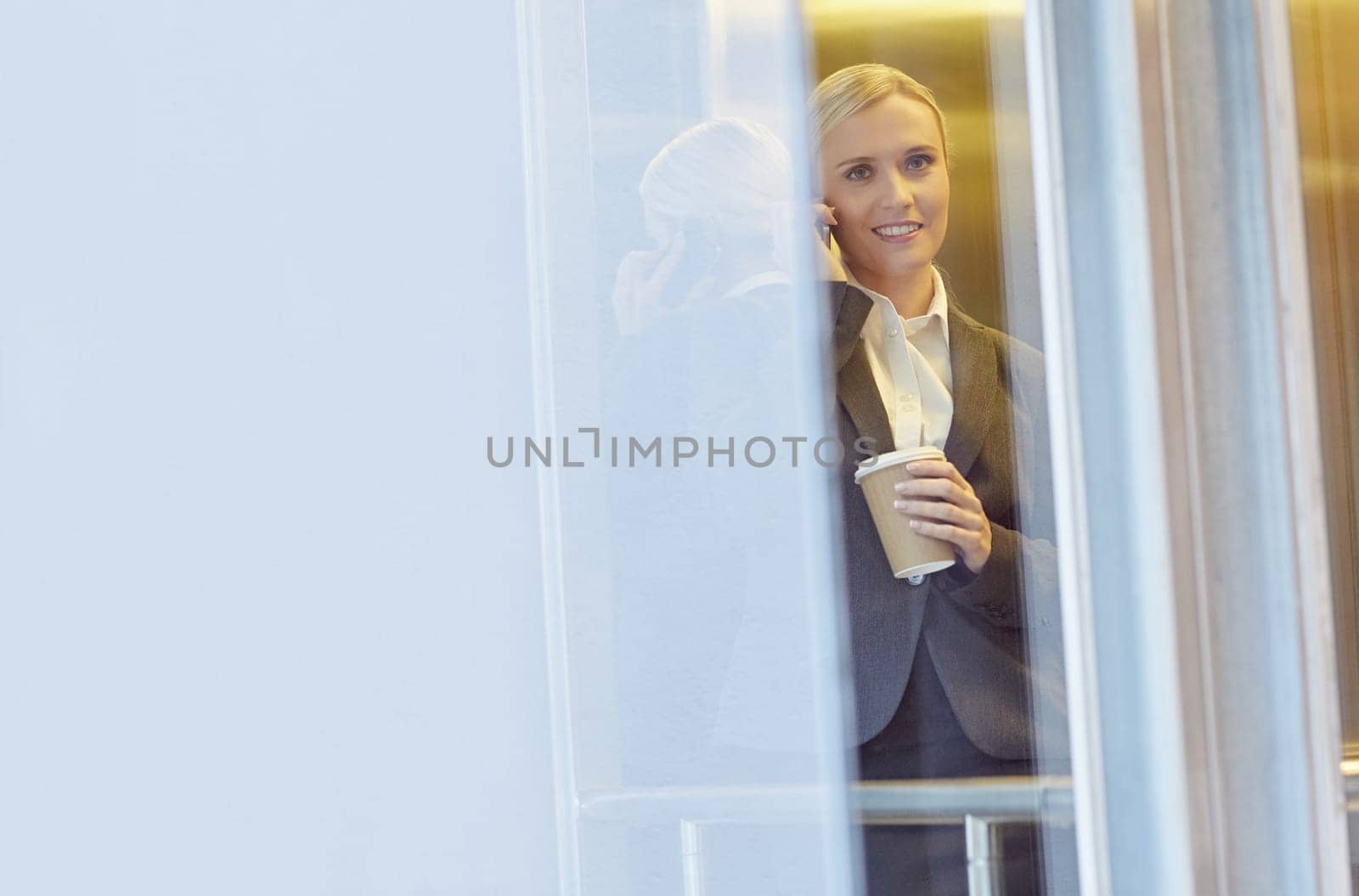 A young businesswoman talking on the phone