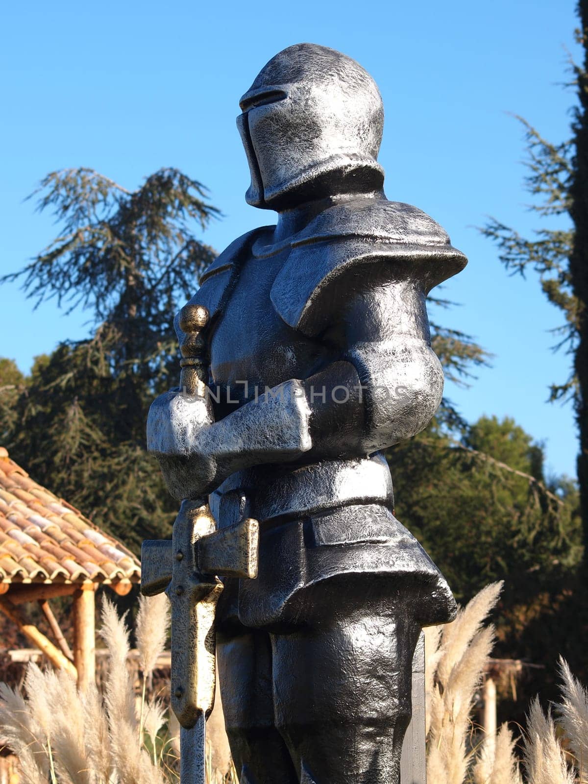 statue of  Knight Swordsman in Full Armour