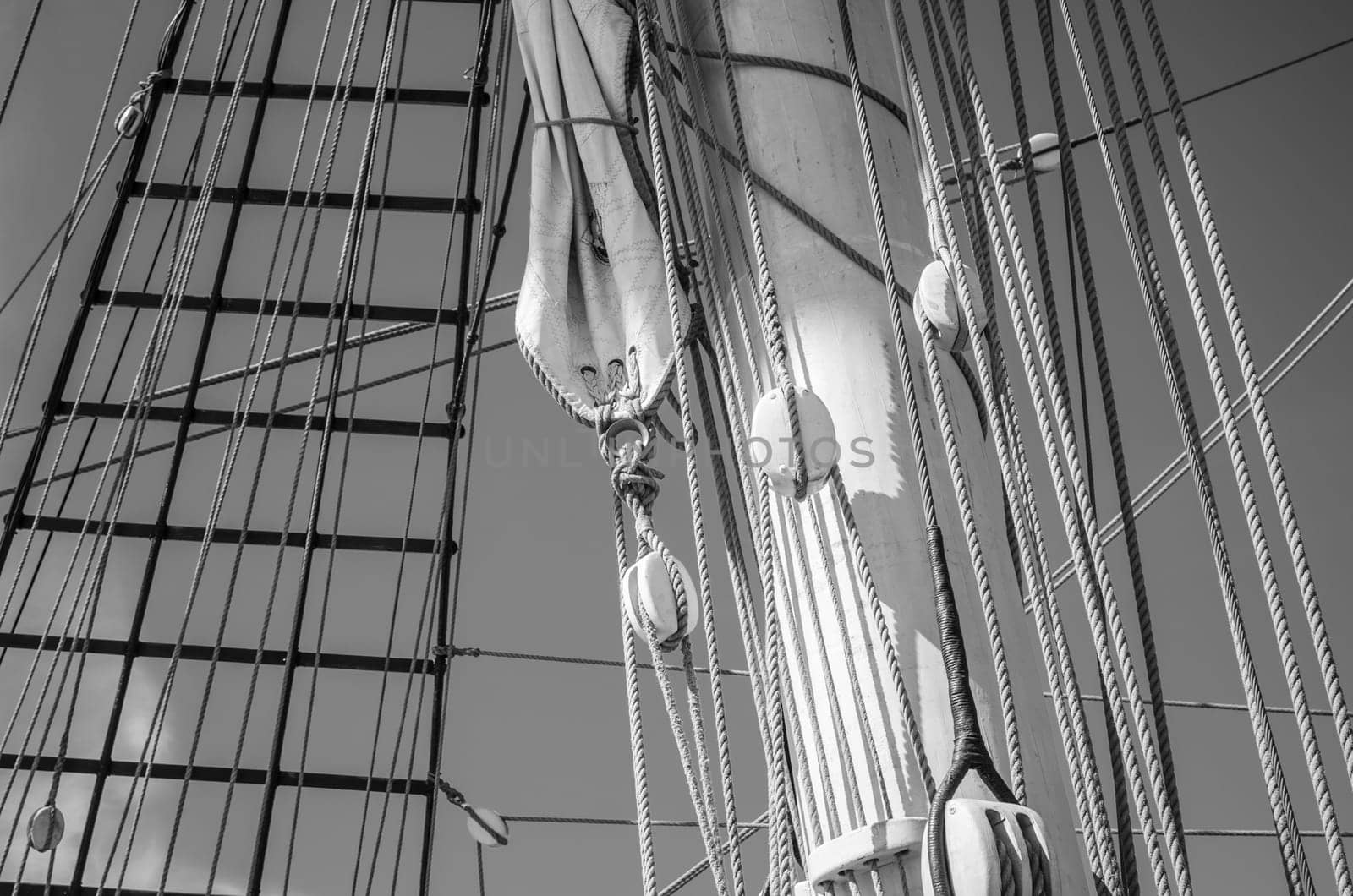 Standing rigging on an old ship