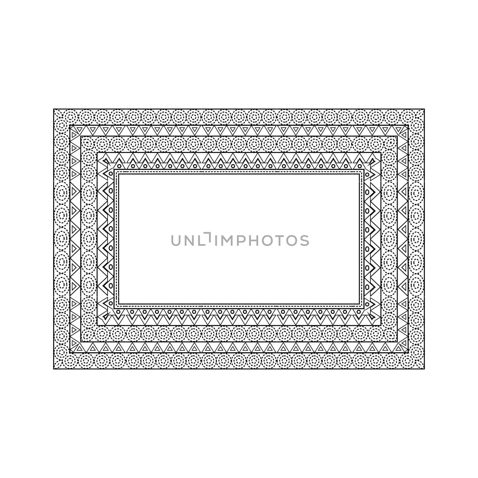 set of ornate line art frames and borders. Black outline elements for invitations or greeting cards.