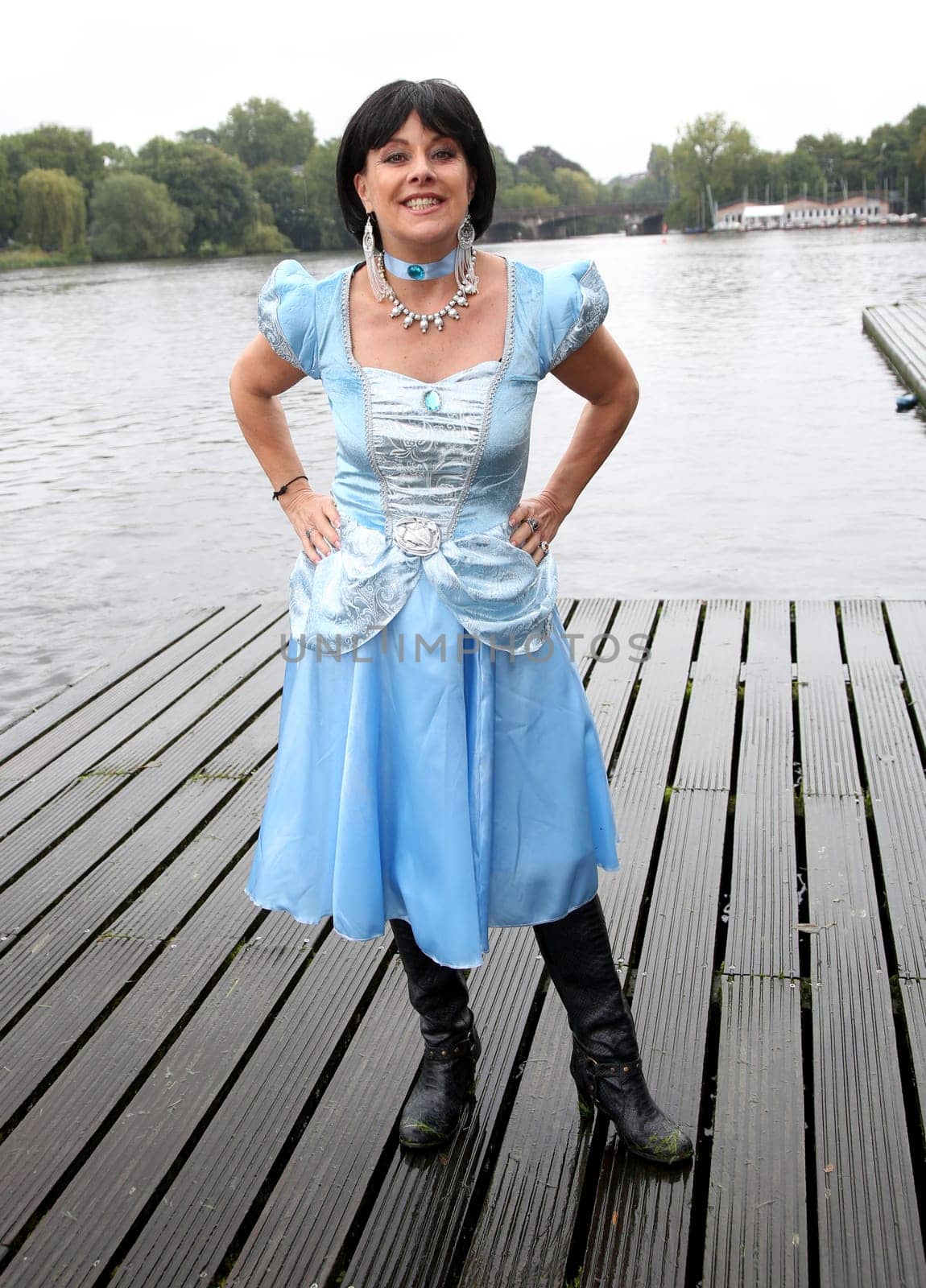 Tanja Schumann as Disney character ,. Dragon boat race in favor of Hamburg children's aid projects at the Hansa Rowing Club on the Alster Hamburg ,09.09.2017.