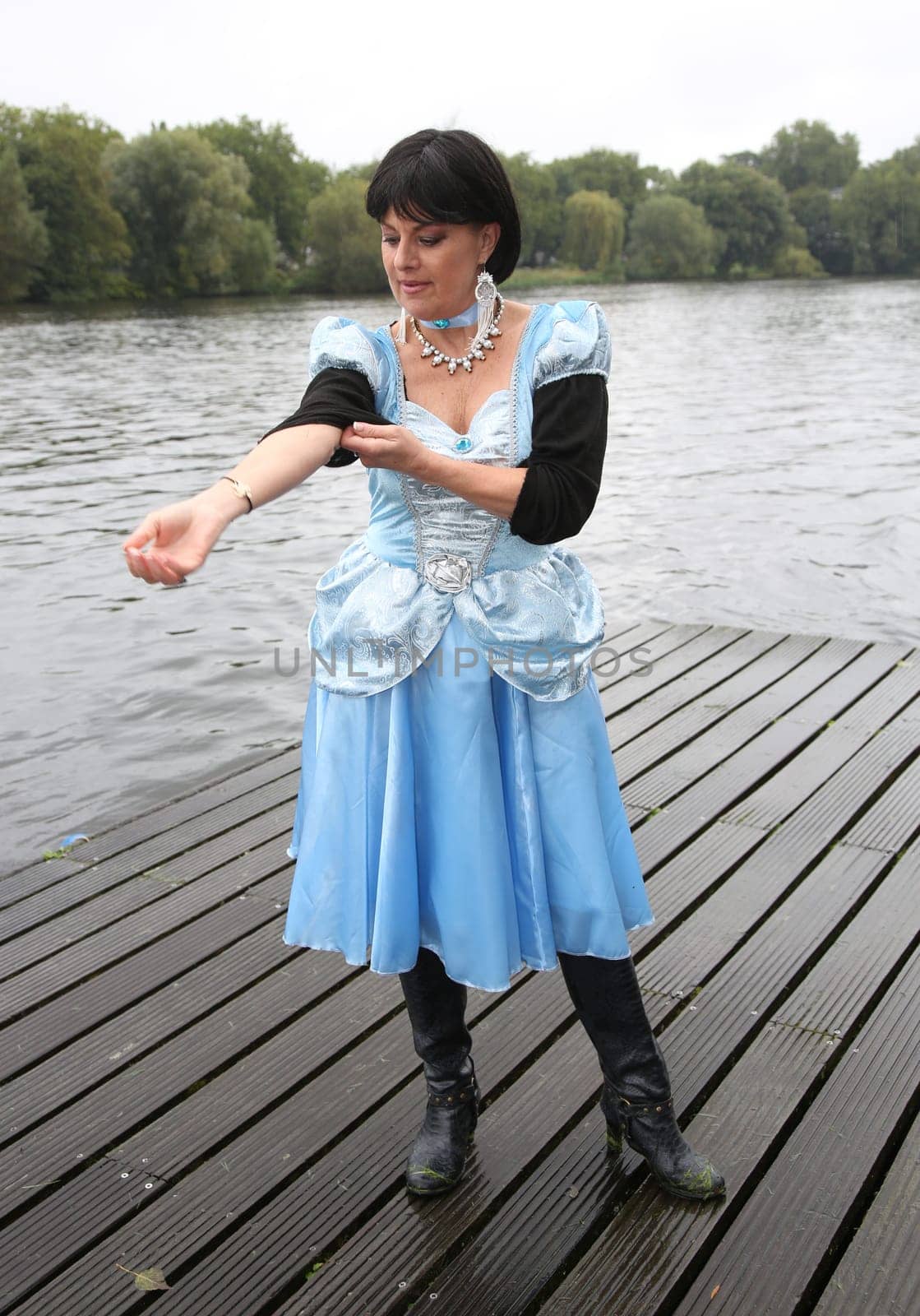 Tanja Schumann as Disney character ,. Dragon boat race in favor of Hamburg children's aid projects at the Hansa Rowing Club on the Alster Hamburg ,09.09.2017.