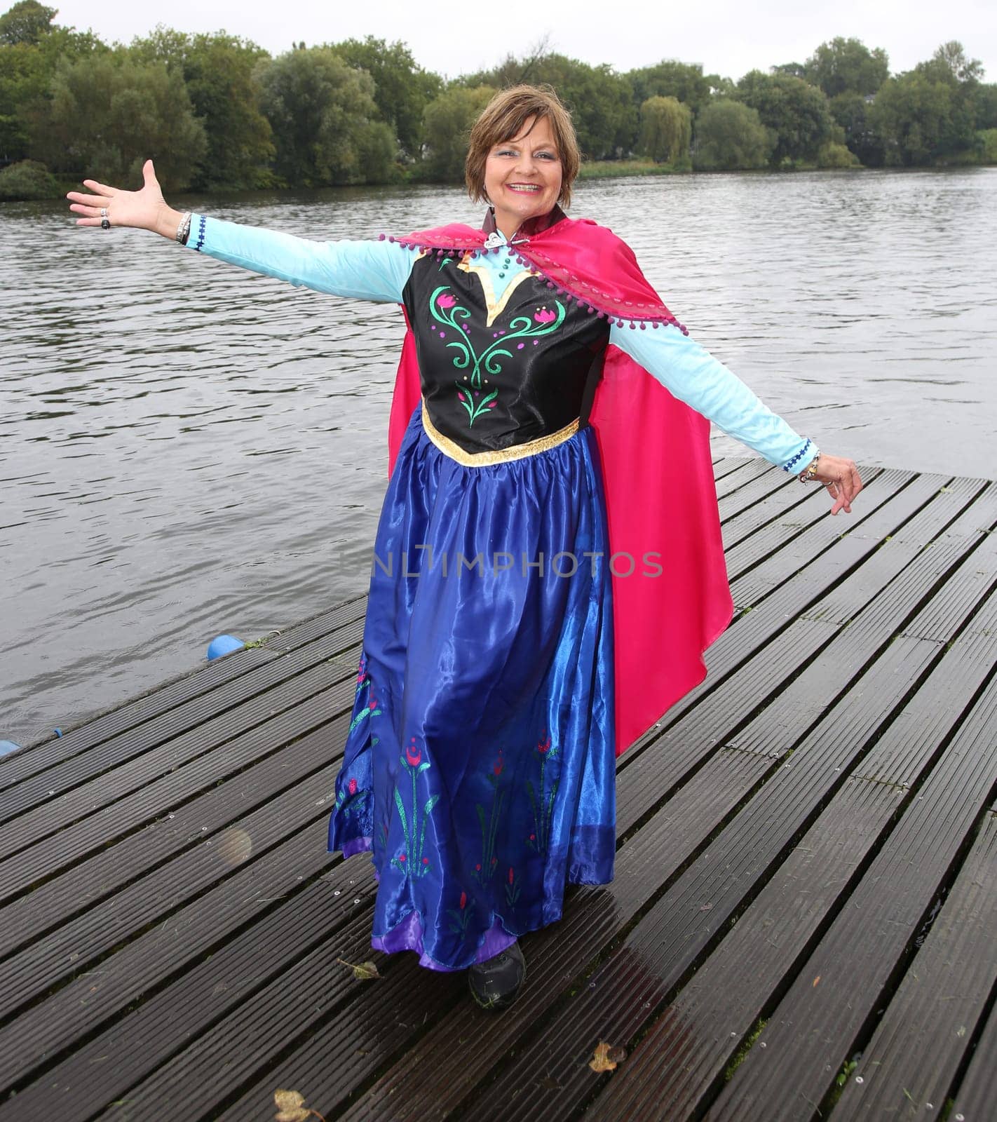 Franziska Menke as Disney character ,. Dragon boat race in favor of Hamburg children's aid projects at the Hansa Rowing Club on the Alster Hamburg ,09.09.2017.