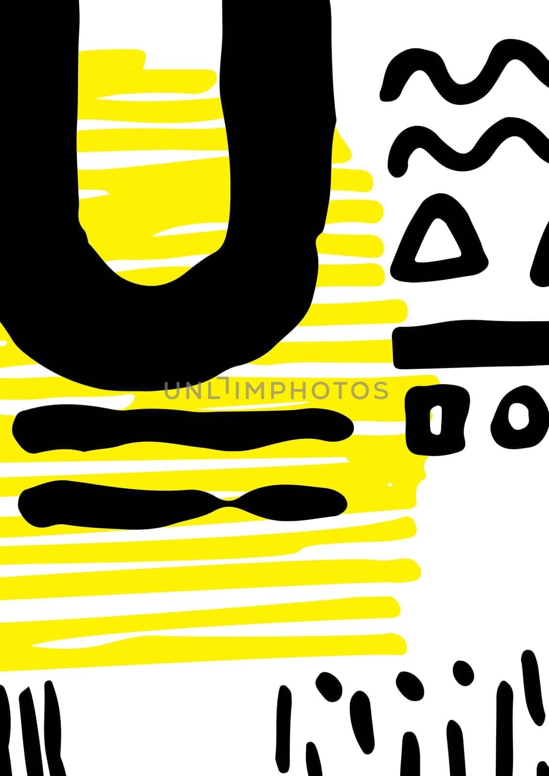 Simple decorative handmade background for design project, cover with isolated elements in clipping mask