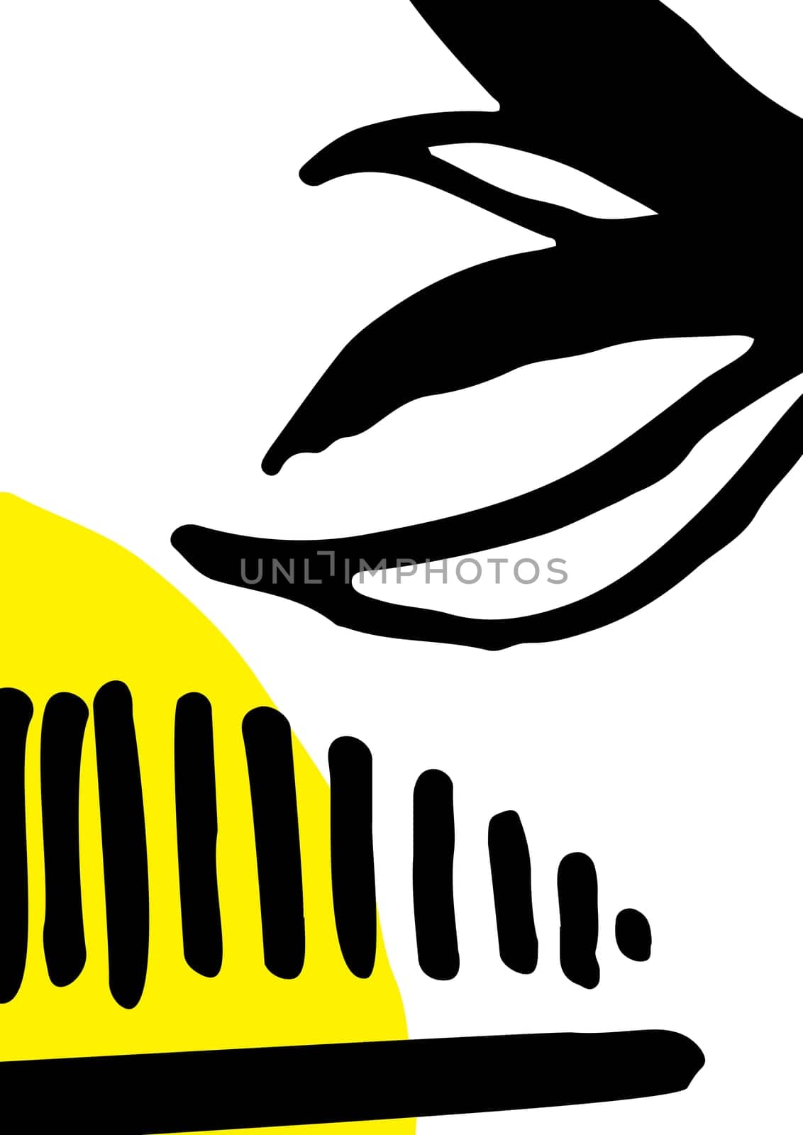 Simple decorative handmade background for design project, cover with isolated elements in clipping mask