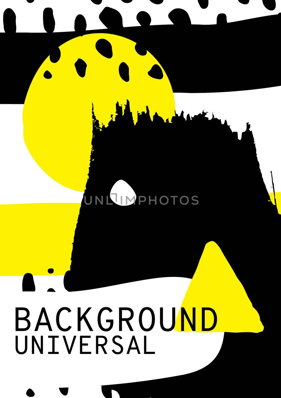 Simple decorative handmade background for design project, cover with isolated elements in clipping mask