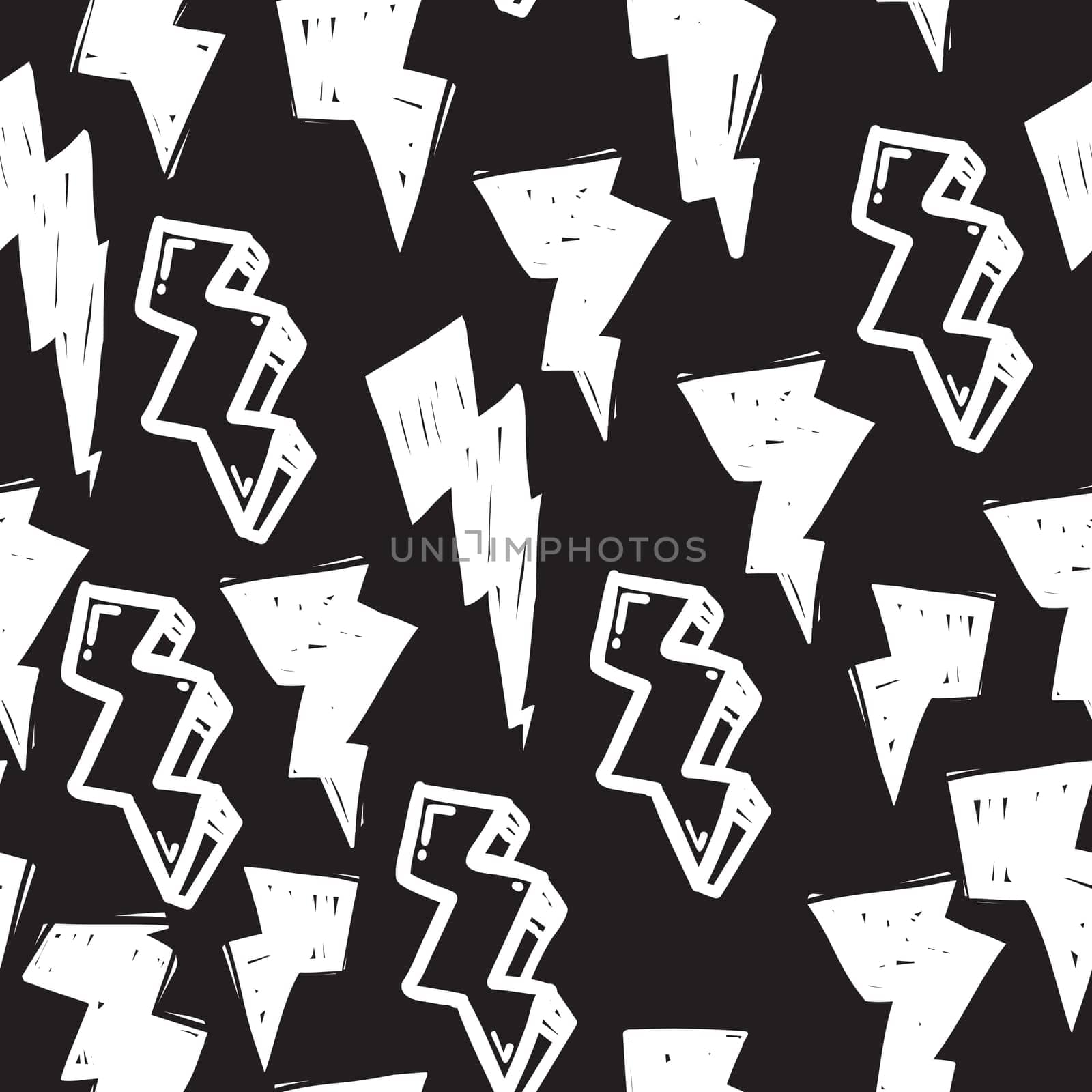 Vector tags seamless pattern. Fashion black and white graffiti hand drawing design texture in hip hop street art style for t-shirt skateboard textile