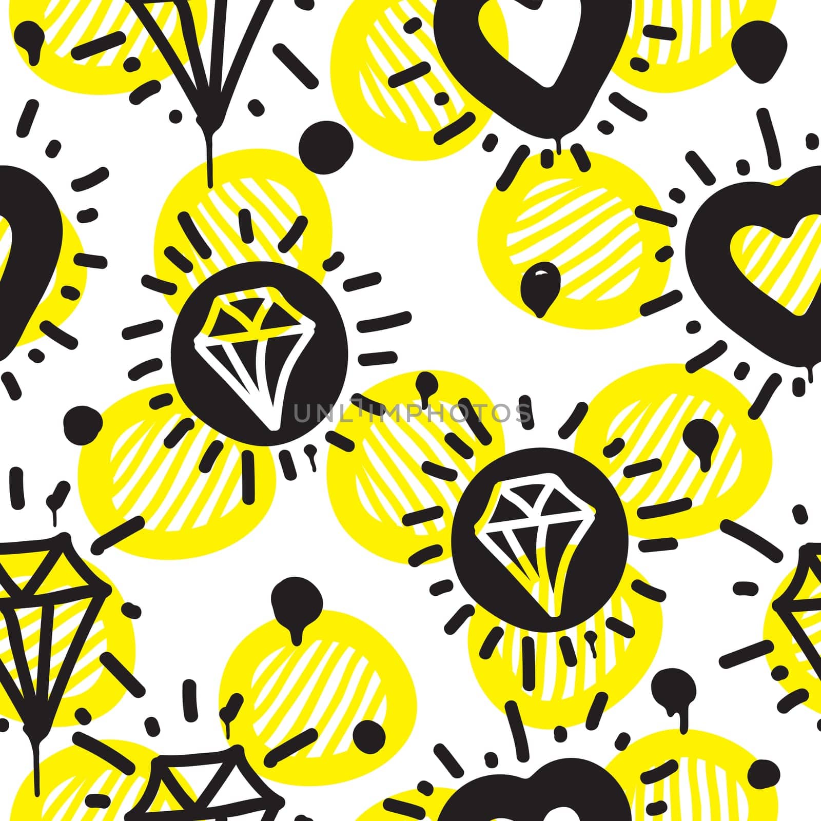 Vector tags seamless pattern. Fashion black and white graffiti hand drawing design texture in hip hop street art style for t-shirt skateboard textile