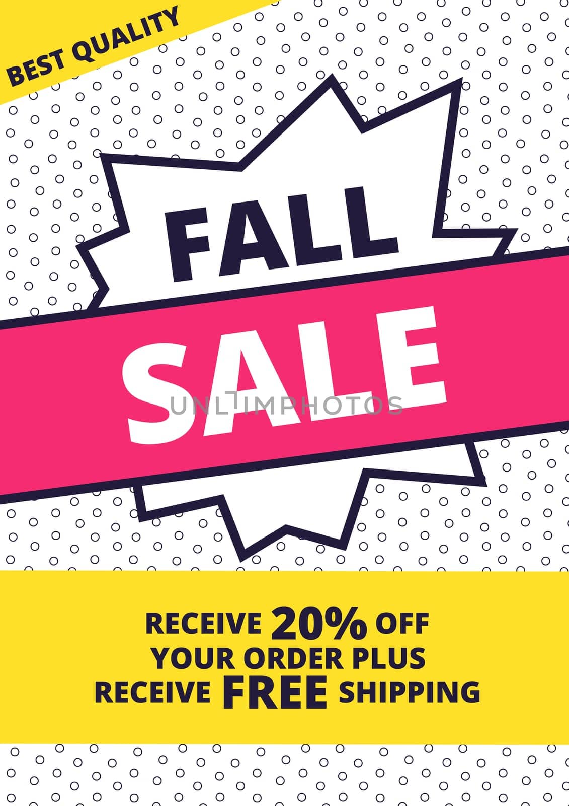 Flat design sale website banner template. Bright colorful vector illustrations for social media, posters, email, print, ads designs, promotional material. Yellow Pink Blue black and white