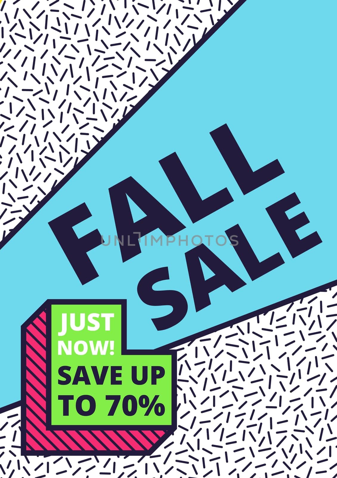 Flat design sale website banner template. Bright colorful vector illustrations for social media, posters, email, print, ads designs, promotional material. Yellow Pink Blue black and white