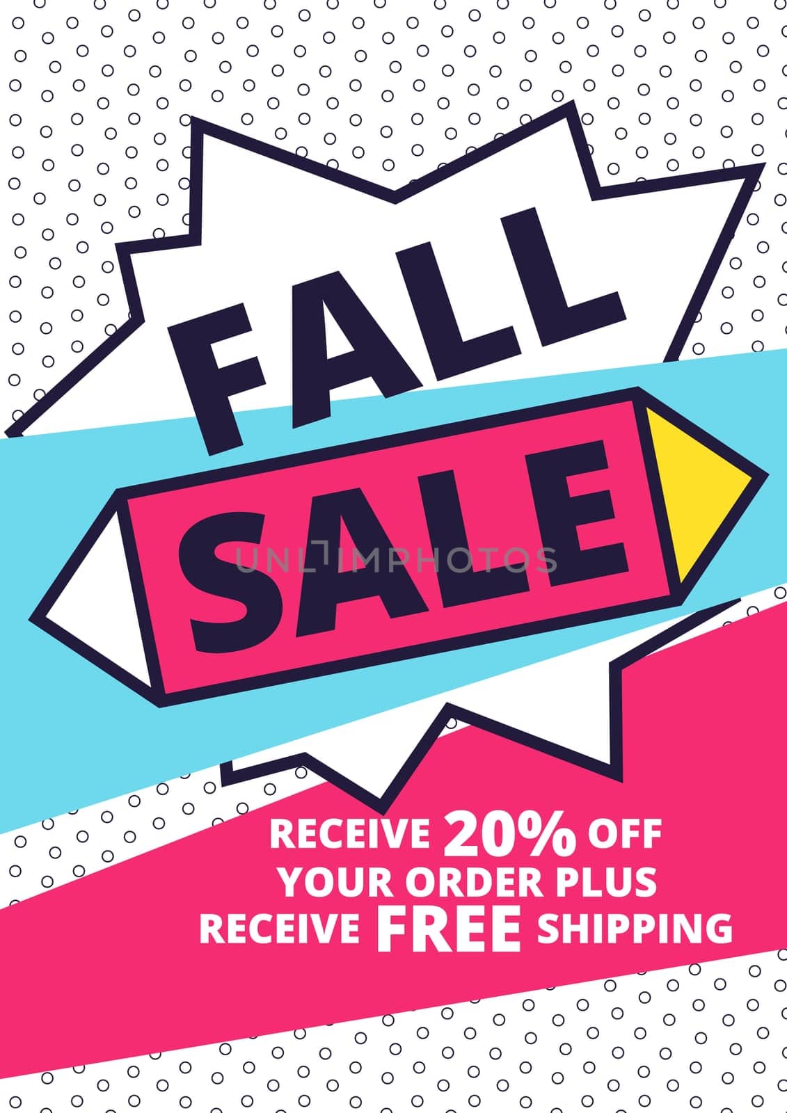 Flat design sale website banner template. Bright colorful vector illustrations for social media, posters, email, print, ads designs, promotional material. Yellow Pink Blue black and white