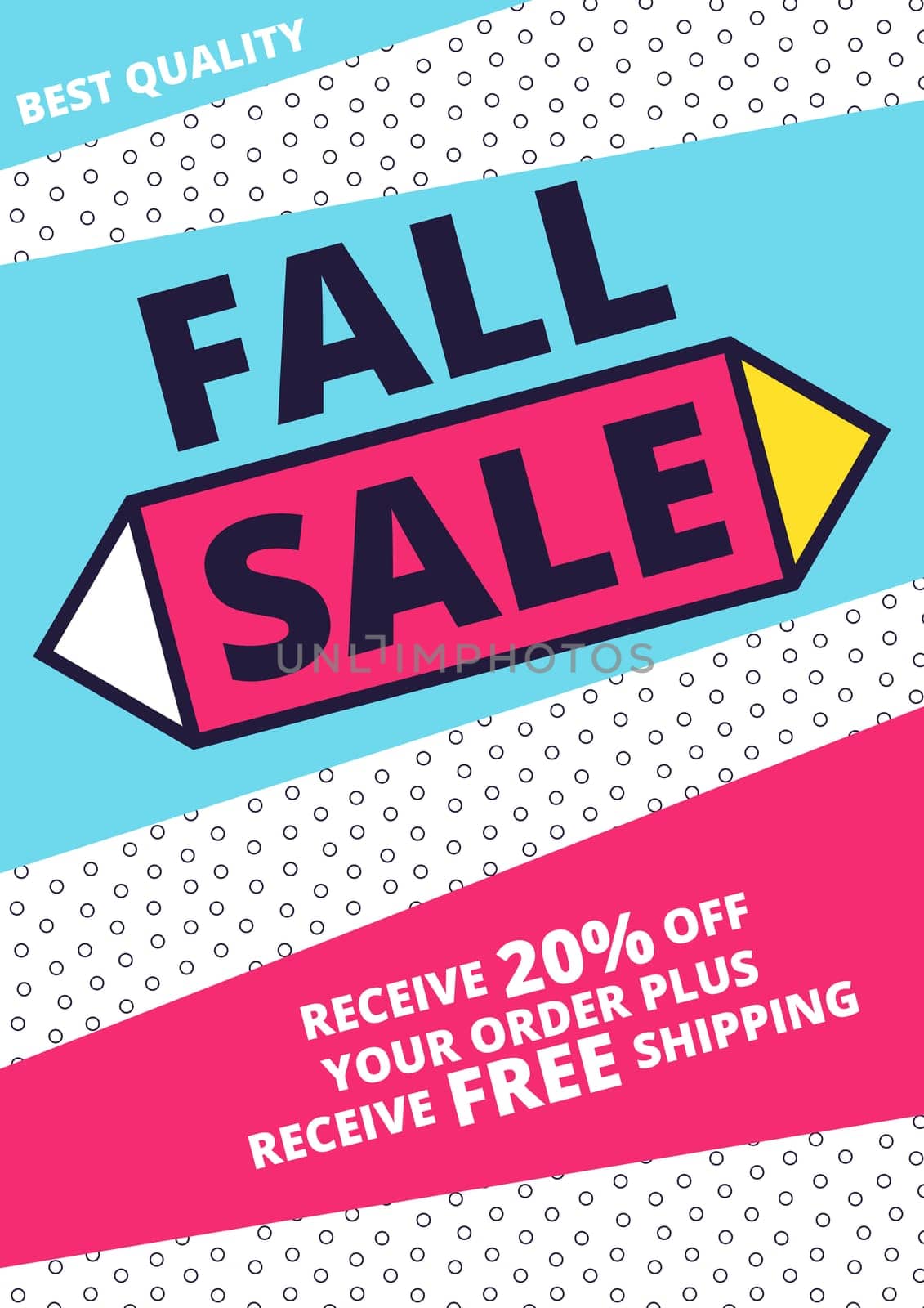 Flat design sale website banner template. Bright colorful vector illustrations for social media, posters, email, print, ads designs, promotional material. Yellow Pink Blue black and white