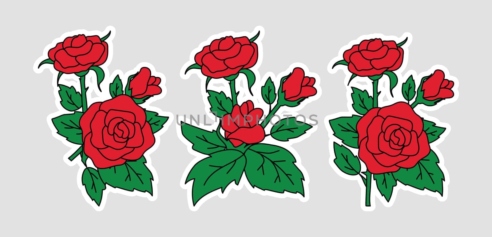 Fashion patch badges set. Isolated vector illustration with editable strokes. Stickers, pins, patches in cartoon 80s-90s comic style.