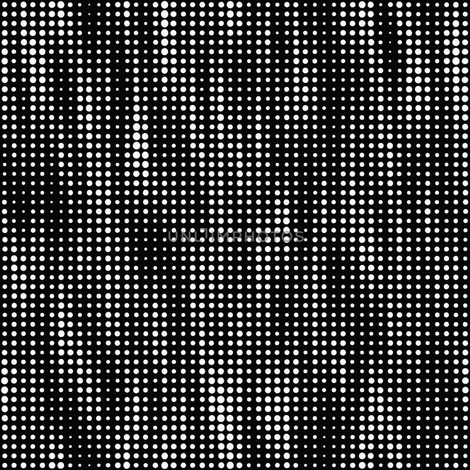 Modern seamless pattern with dots transition halftone in black and white