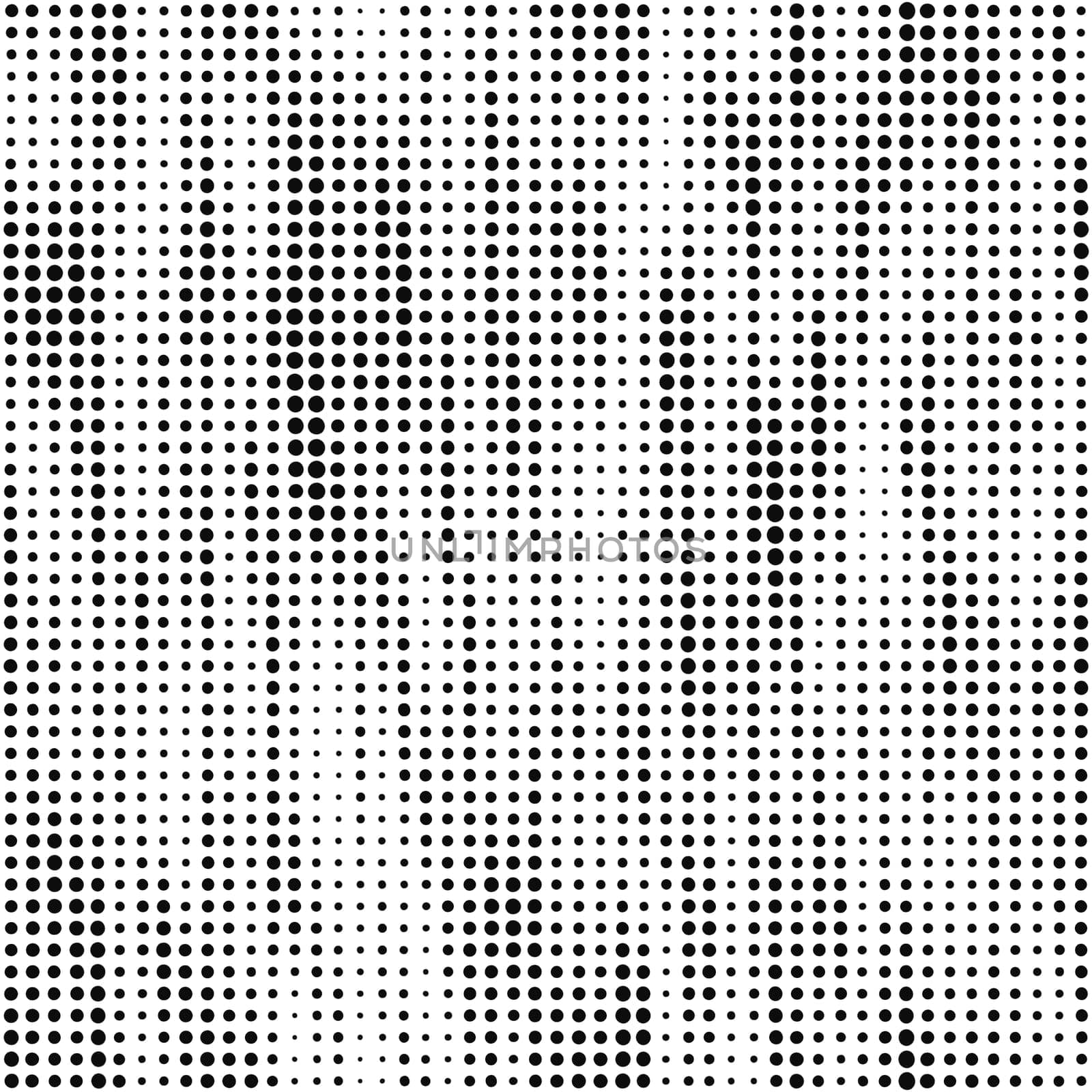 Modern seamless pattern with dots transition halftone in black and white