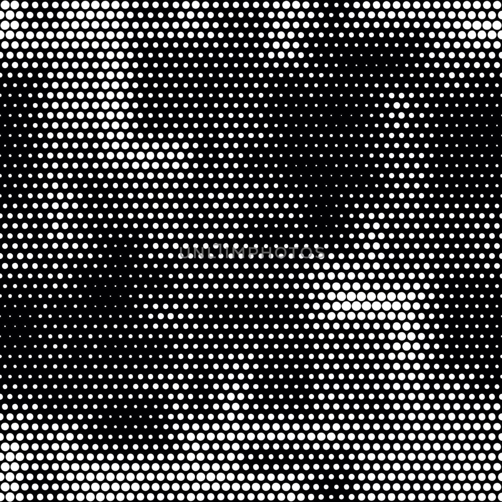 Modern seamless pattern with dots transition halftone in black and white