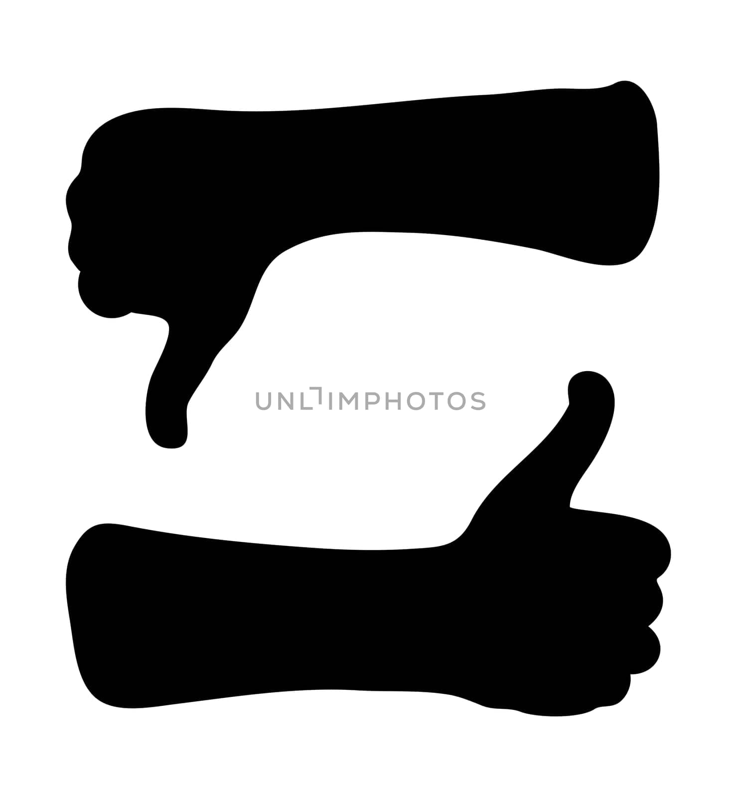 hand gesture silhouette vector symbol icon design. Beautiful illustration isolated on white background.