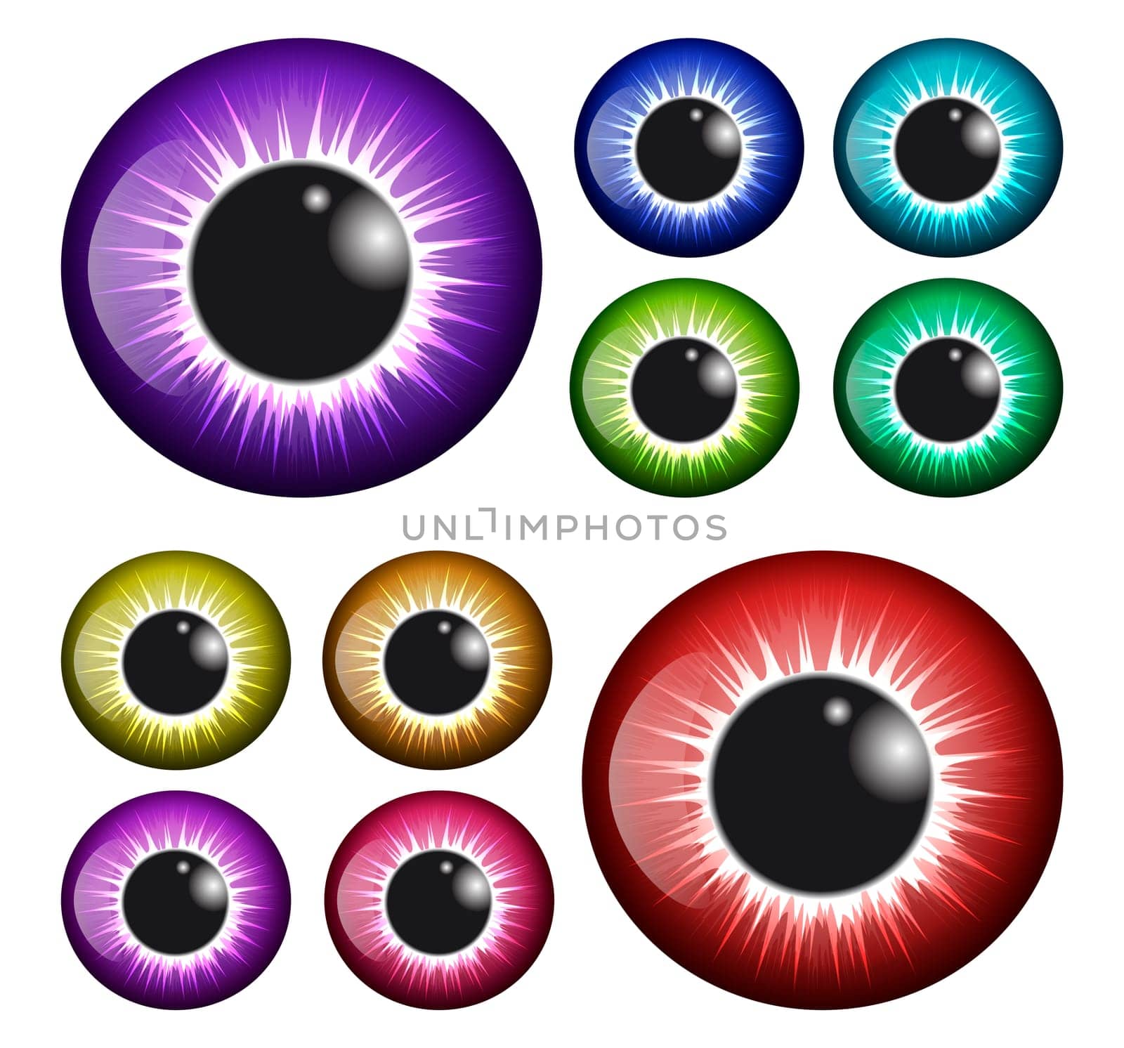 eye, pupil, iris, vector symbol icon design. Beautiful illustration isolated on white background.