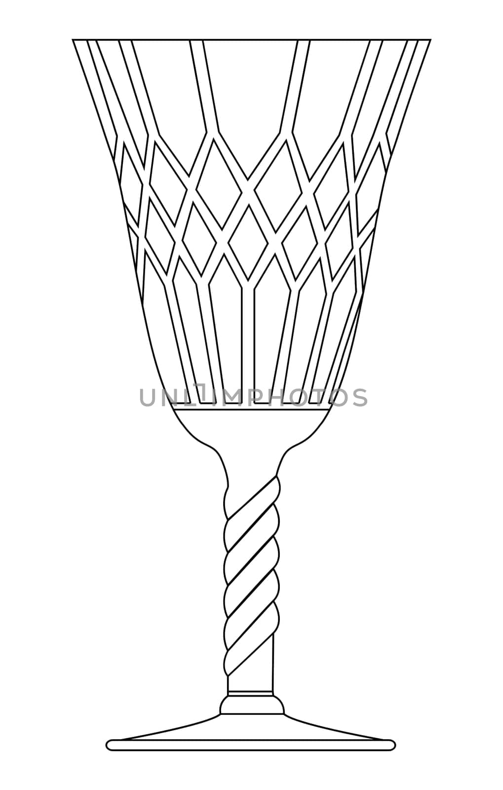 gothic goblet vector symbol icon design. Beautiful illustration isolated on white background.