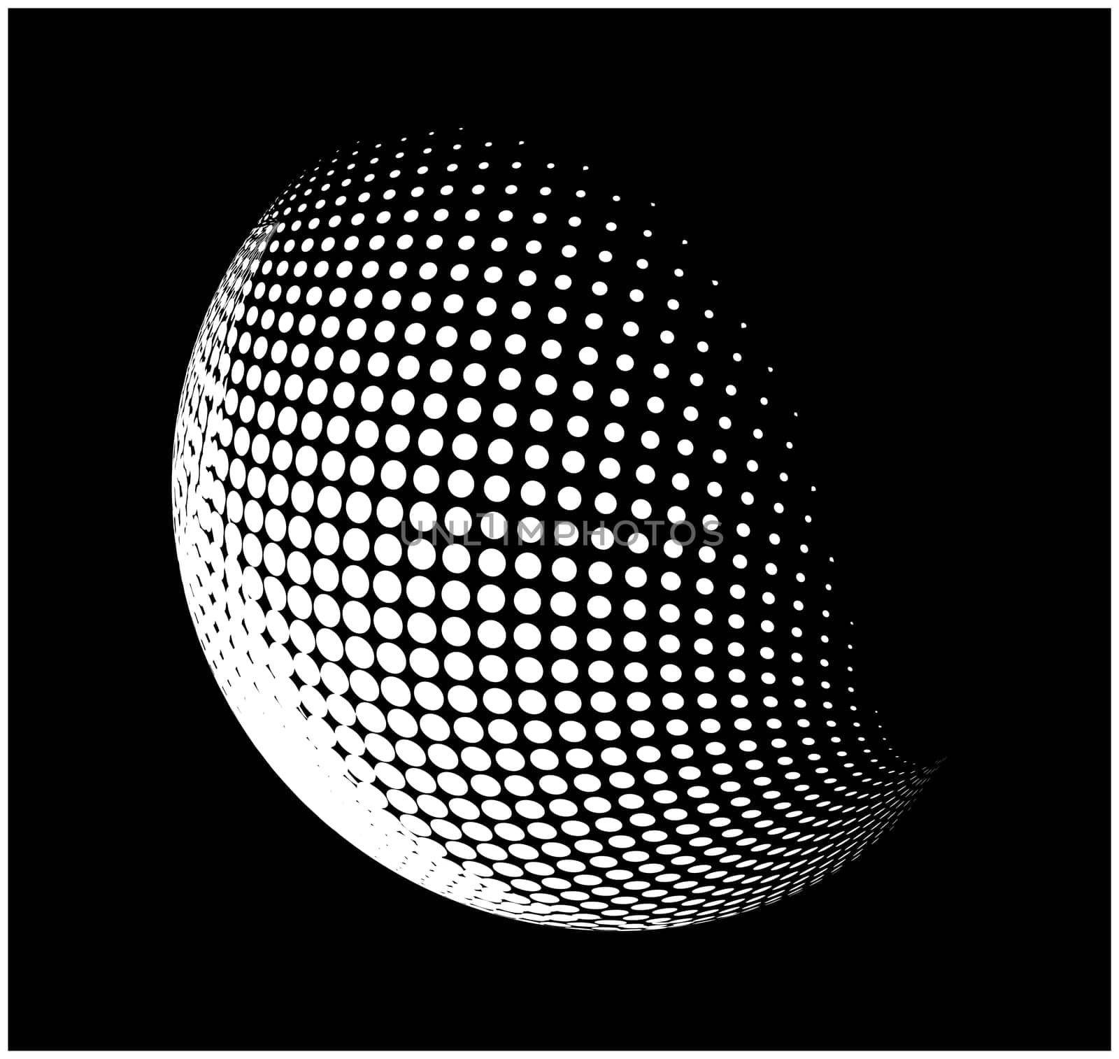 halftone globe, sphere vector logo symbol, icon, design. abstract dotted globe illustration isolated on background.