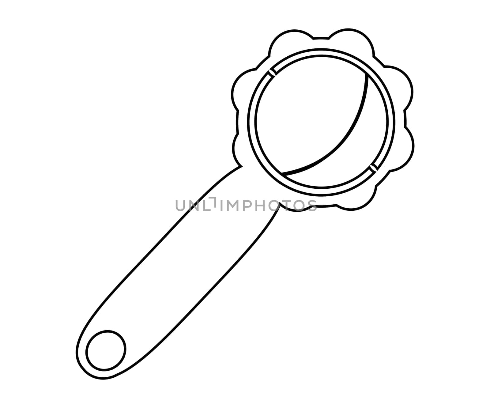 Baby rattle vector symbol icon design. Newborn toy illustration isolated on white background