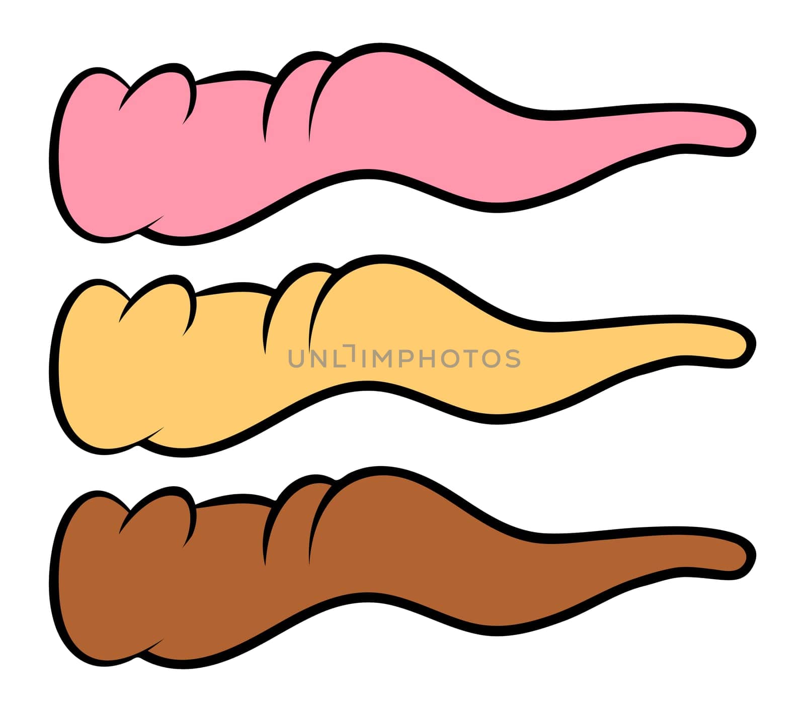 Crooked cartoon nose, carrot nose for witch or snowman icon, symbol, design. Winter vector illustration isolated on white background.