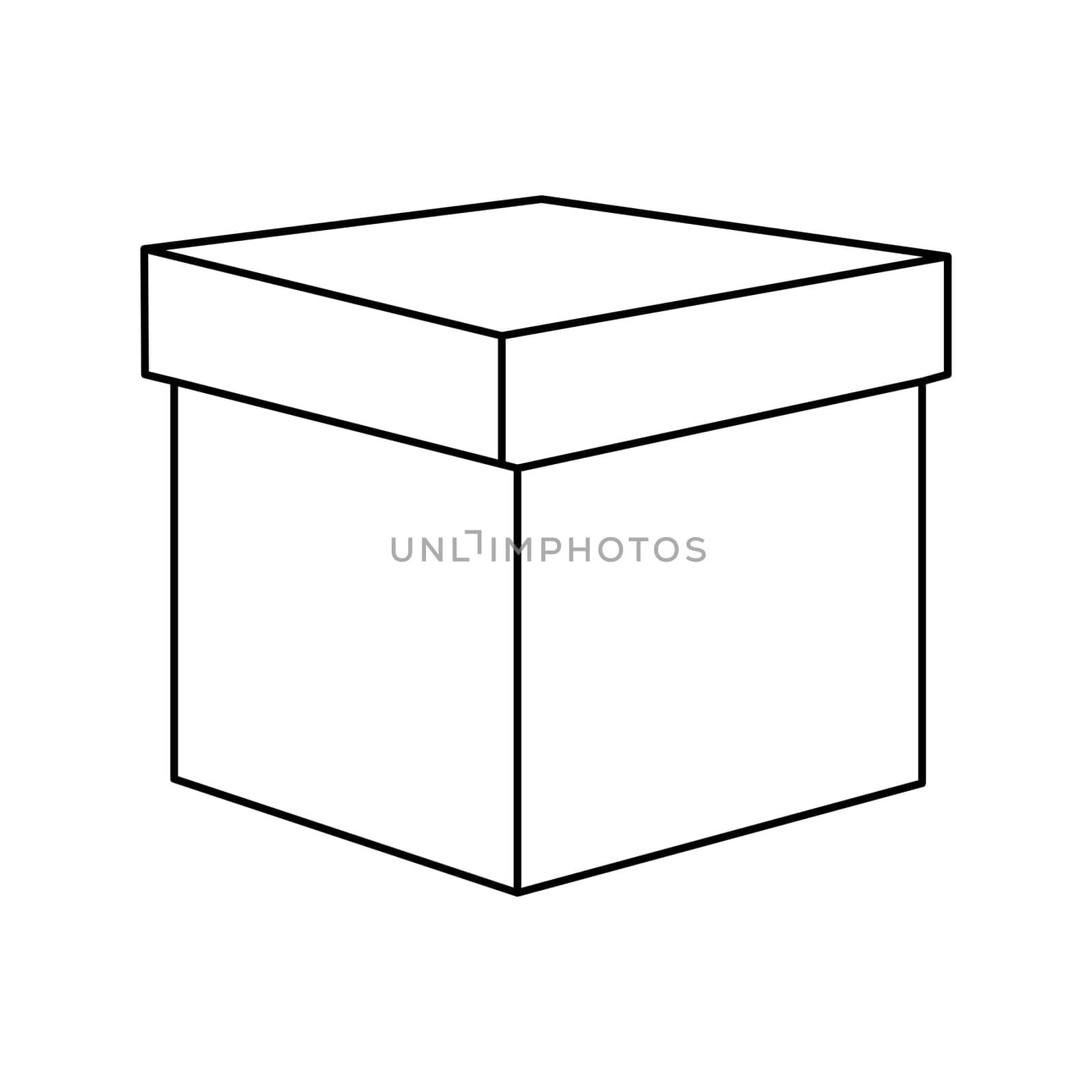 christmas box silhouette, gift icon, symbol, design. vector illustration isolated on white background.