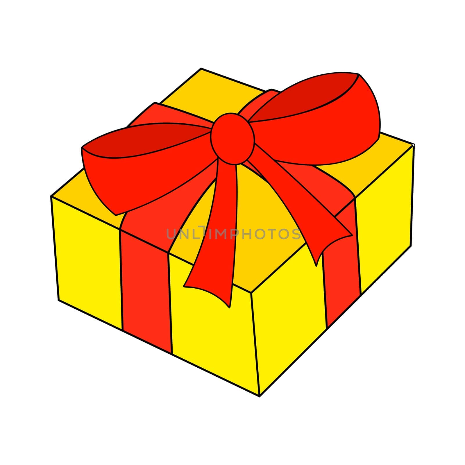 christmas box, gift icon, symbol, design. vector illustration isolated on white background.