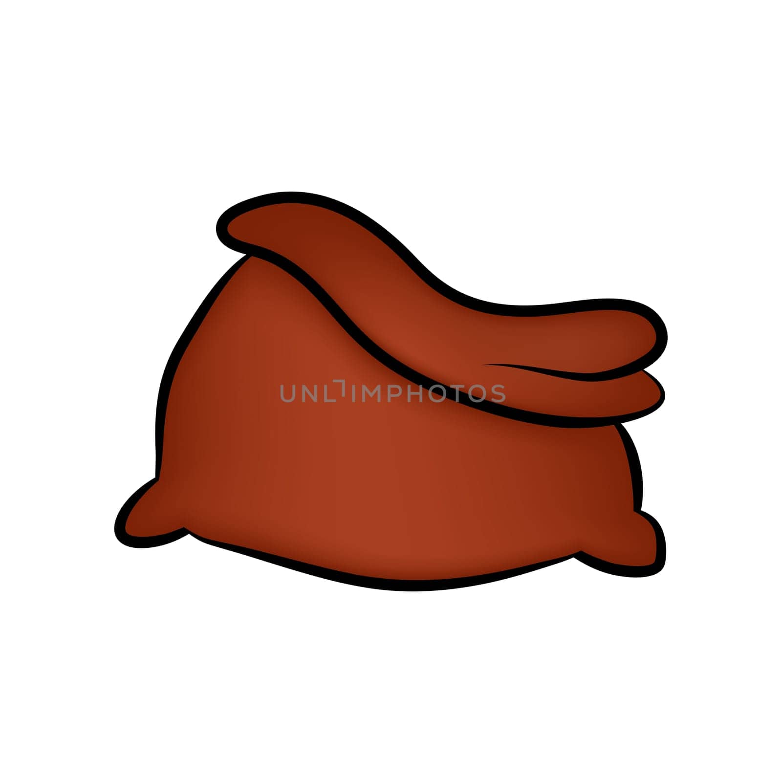 Santa bag, Christmas empty sack icon, symbol, design. Winter vector illustration isolated on white background.