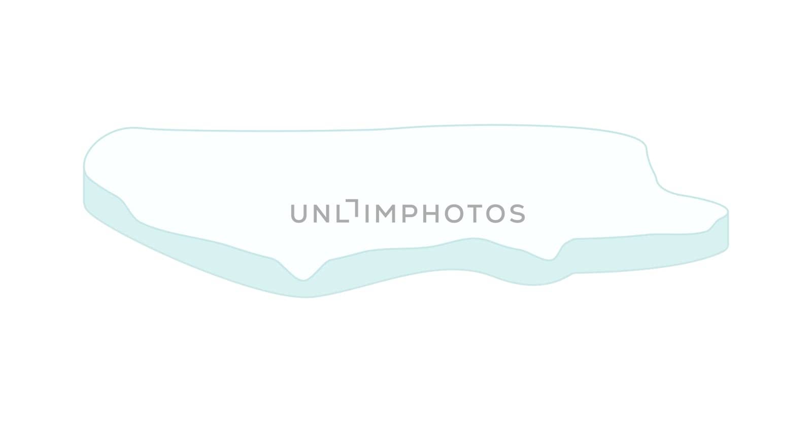Ice floe icon, symbol, design. Winter vector illustration isolated on white background.